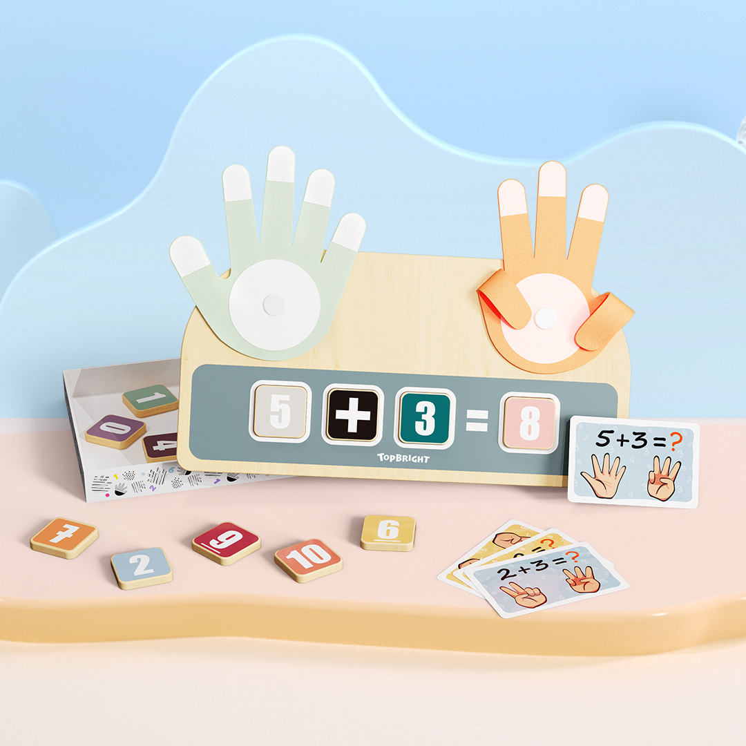 Erstes Zählen Fingerrechnen Kinder Lernen Frühförderung 